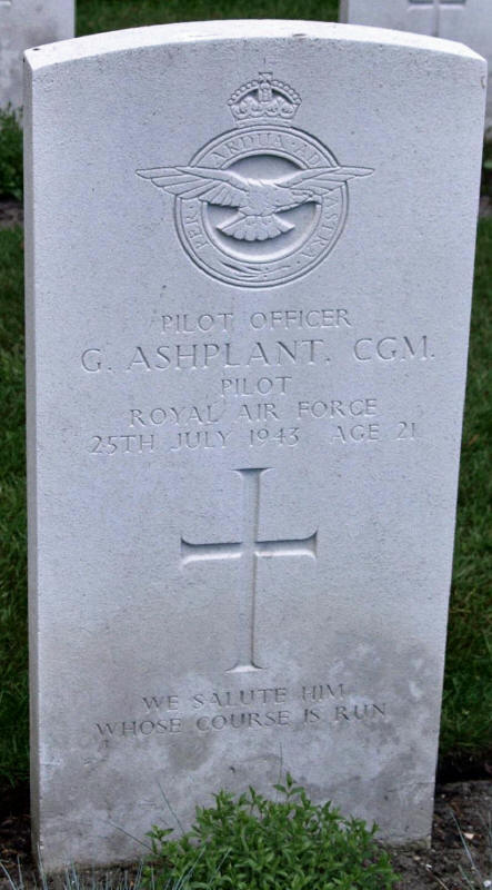 P/O George Ashplant&nbsp; CGM<br /><br /><br />died on active duty - 24.1.1943
